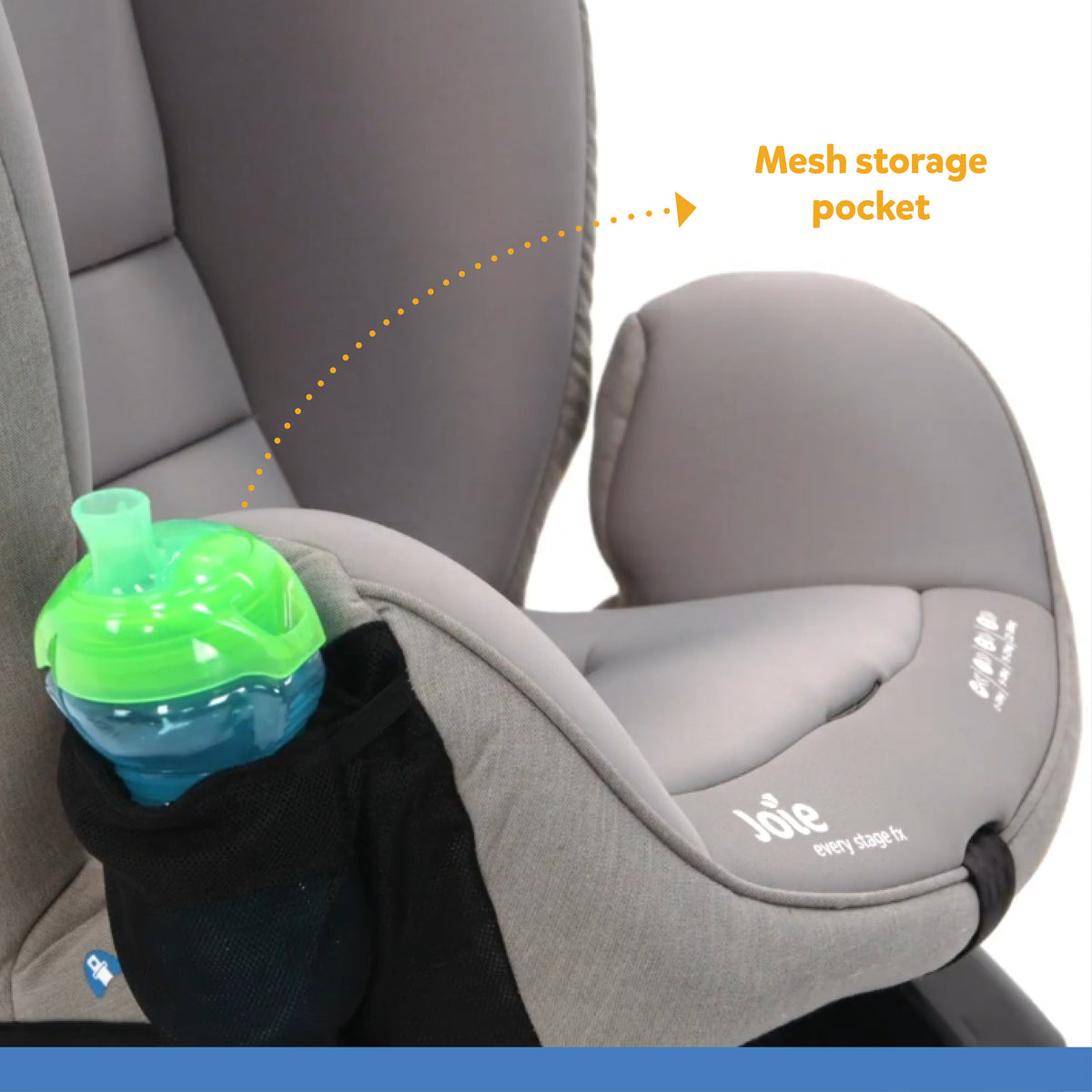 Joie Every Stage Fx Car Seat || Fashion - Grey Flannel ||  Birth+ to 12years - Toys4All.in