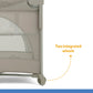Joie Kubbie Sleep Playard || Fashion - Satellite || Birth+ to 36months || Distress Box