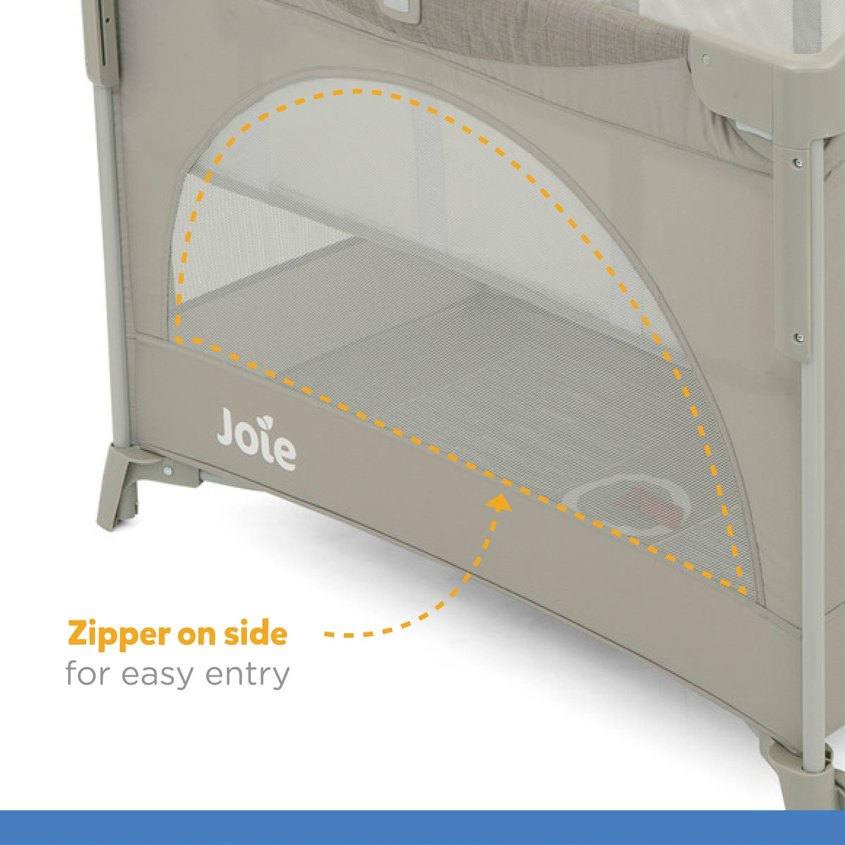 Joie Kubbie Sleep Playard || Fashion - Satellite || Birth+ to 36months || Distress Box
