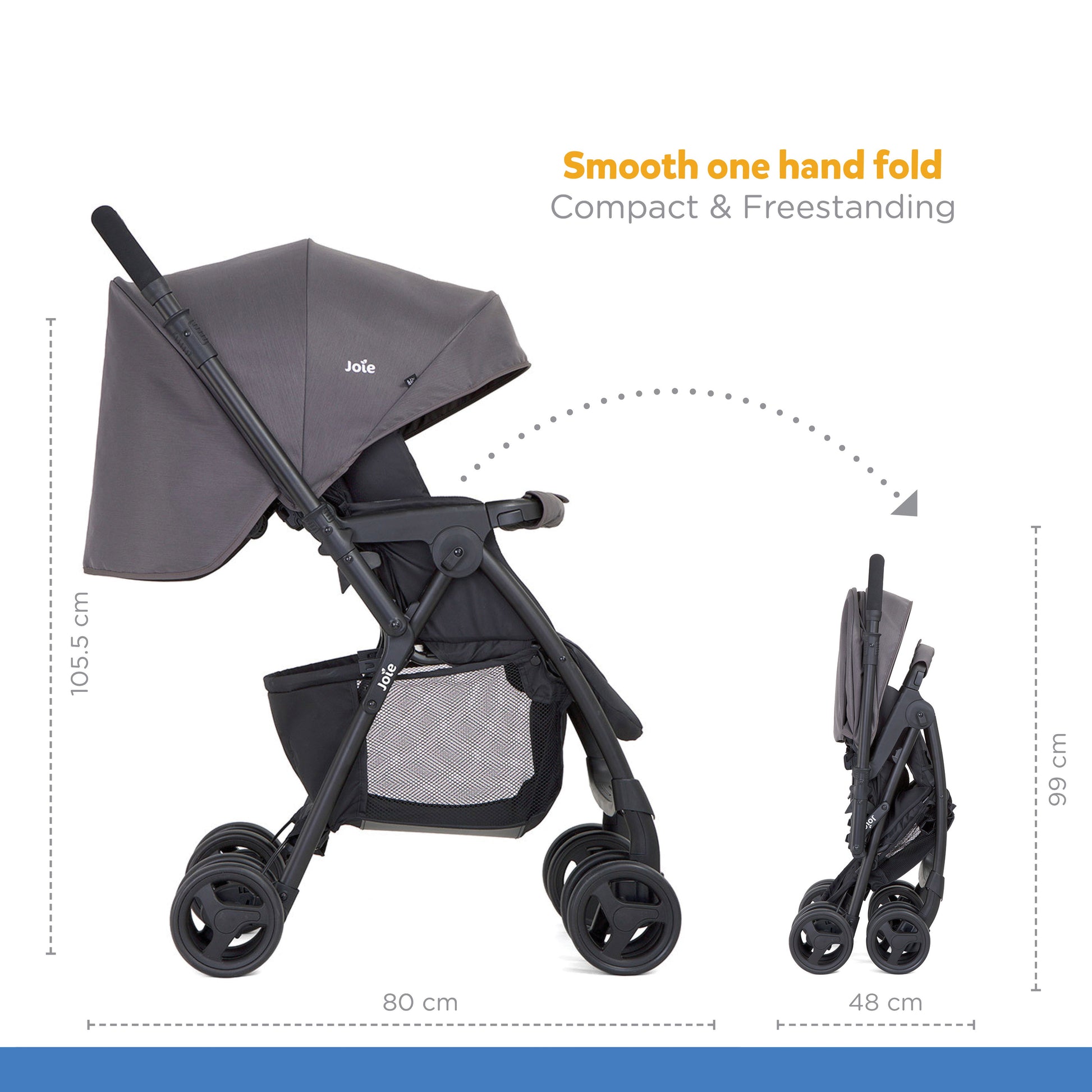 Joie Mirus Reversible Handle Stroller || Fashion-Ember || Birth+ to 36months - Toys4All.in