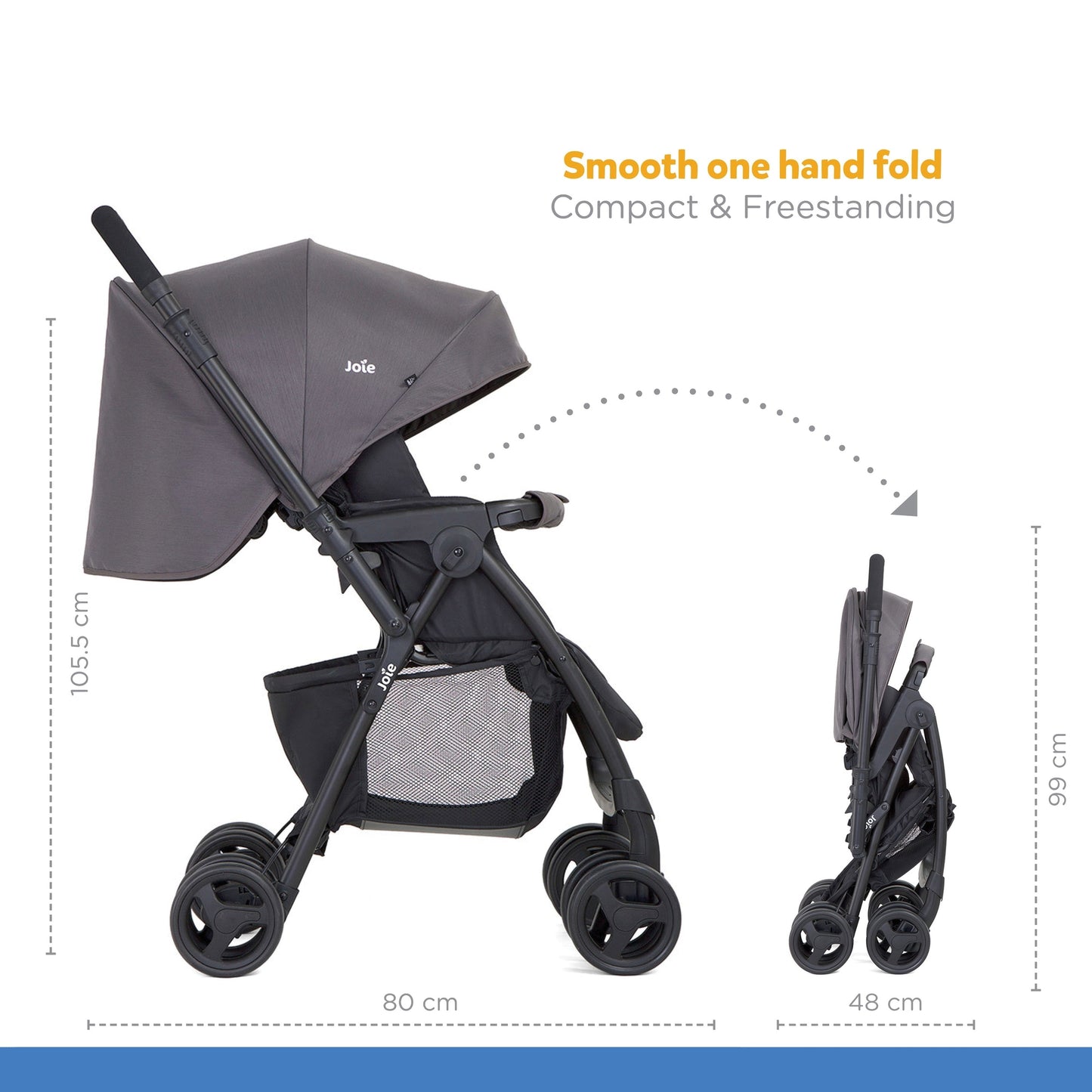 Joie Mirus Reversible Handle Stroller || Fashion-Ember || Birth+ to 36months