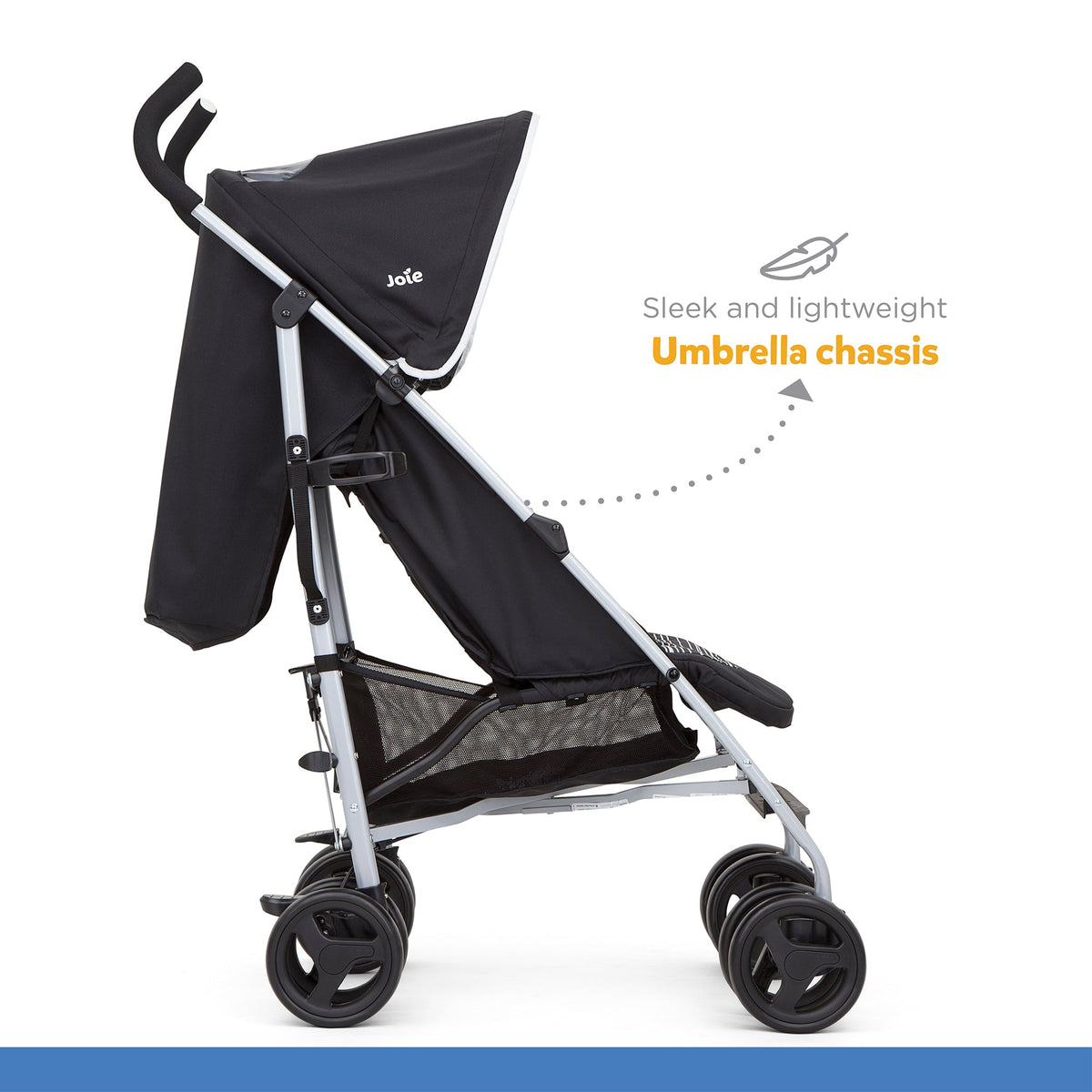 Joie Rapid Stroller || Fashion-Skewed Lines Caviar || Used for Birth+ to 36months