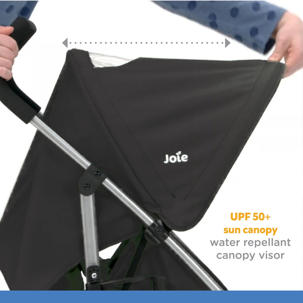 Joie Rapid Stroller || Fashion-Skewed Lines Caviar || Used for Birth+ to 36months