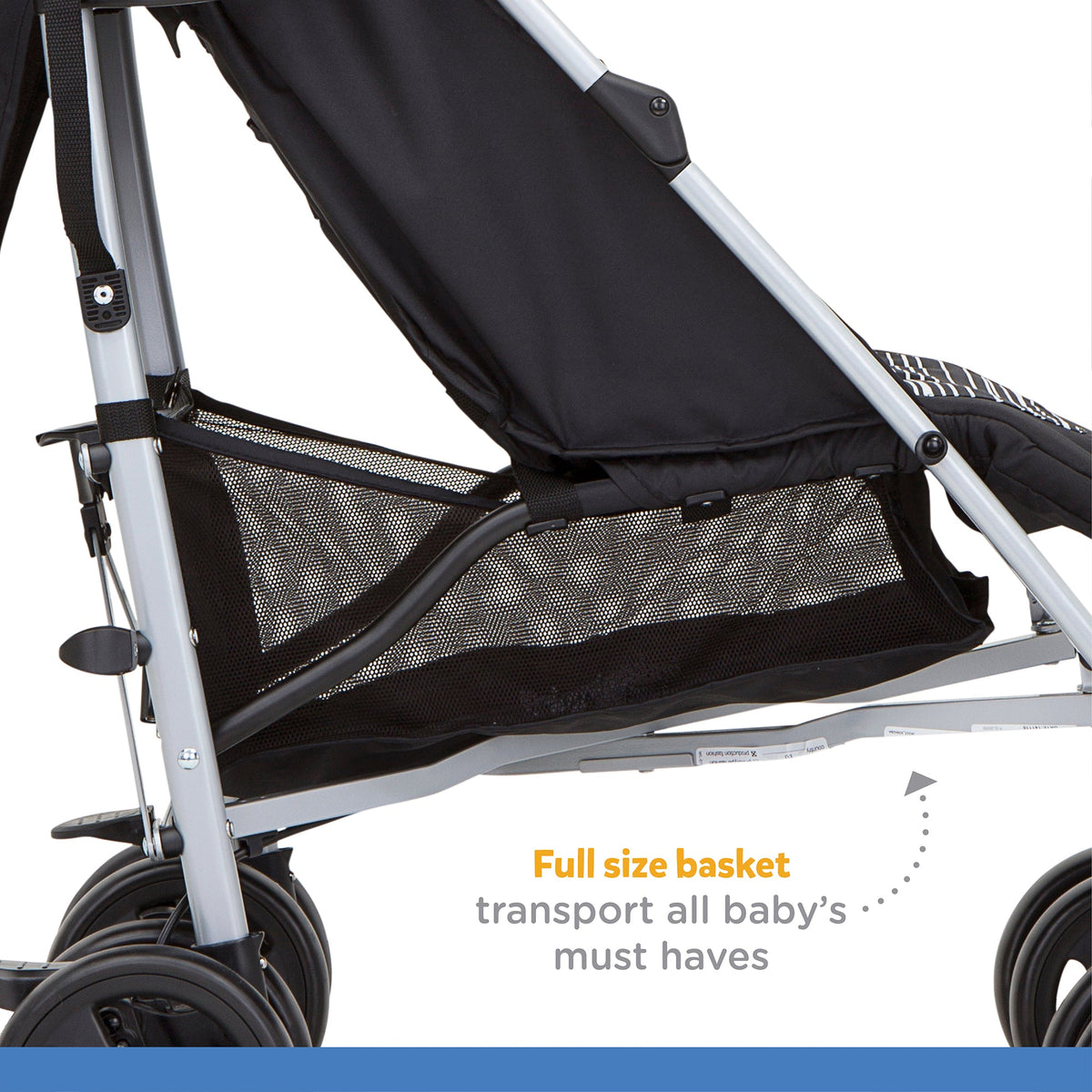 Joie Rapid Stroller || Fashion-Skewed Lines Caviar || Used for Birth+ to 36months