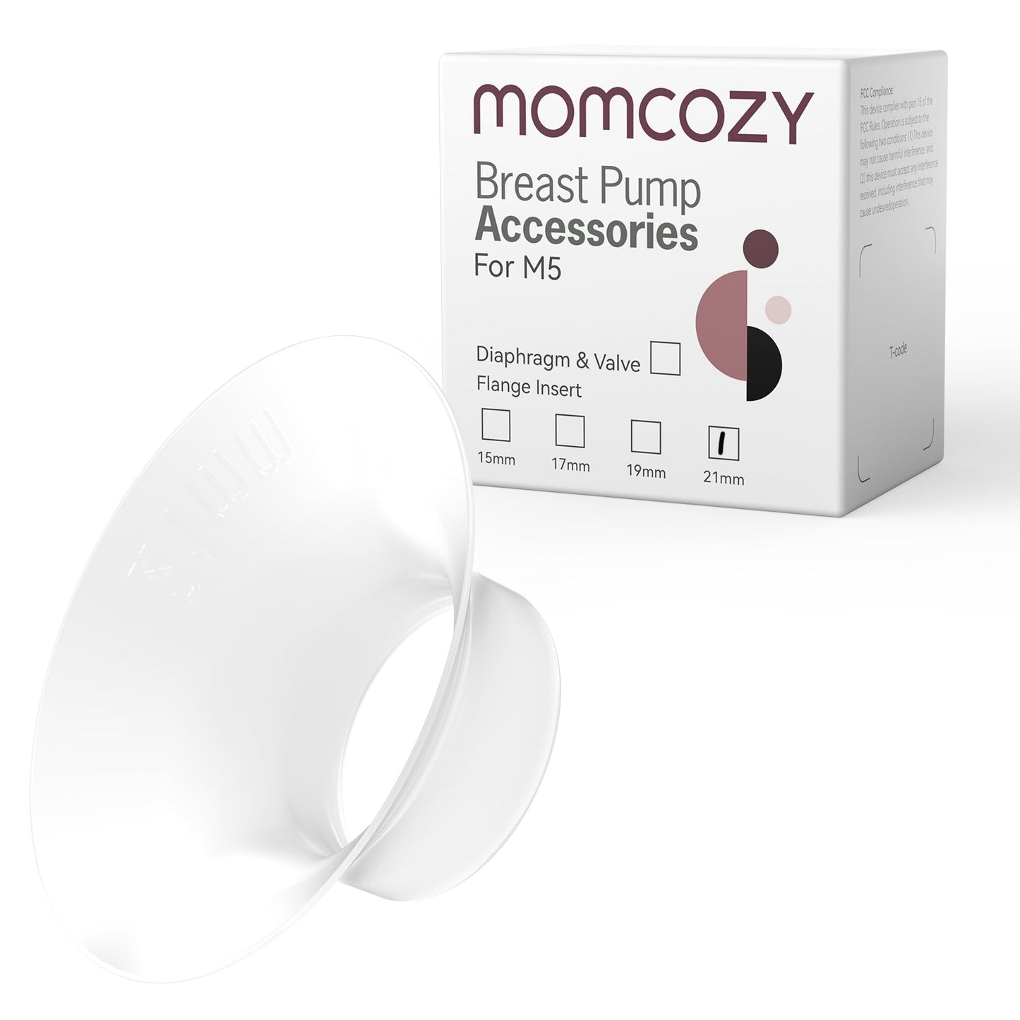 Momcozy Breastfeeding Accessories Flange Insert For M5 Transparent (4 units)