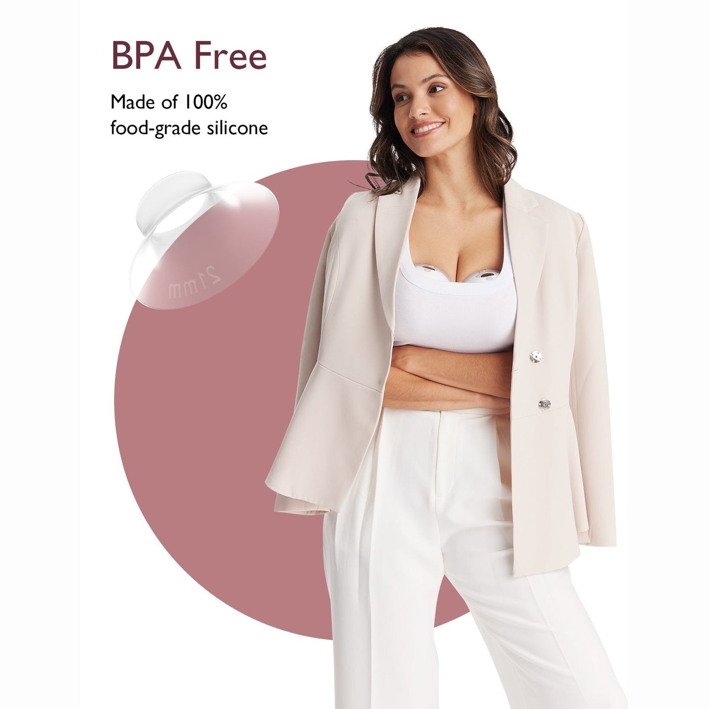 Momcozy Breastfeeding Accessories Flange Insert For M5 Transparent (4 units)