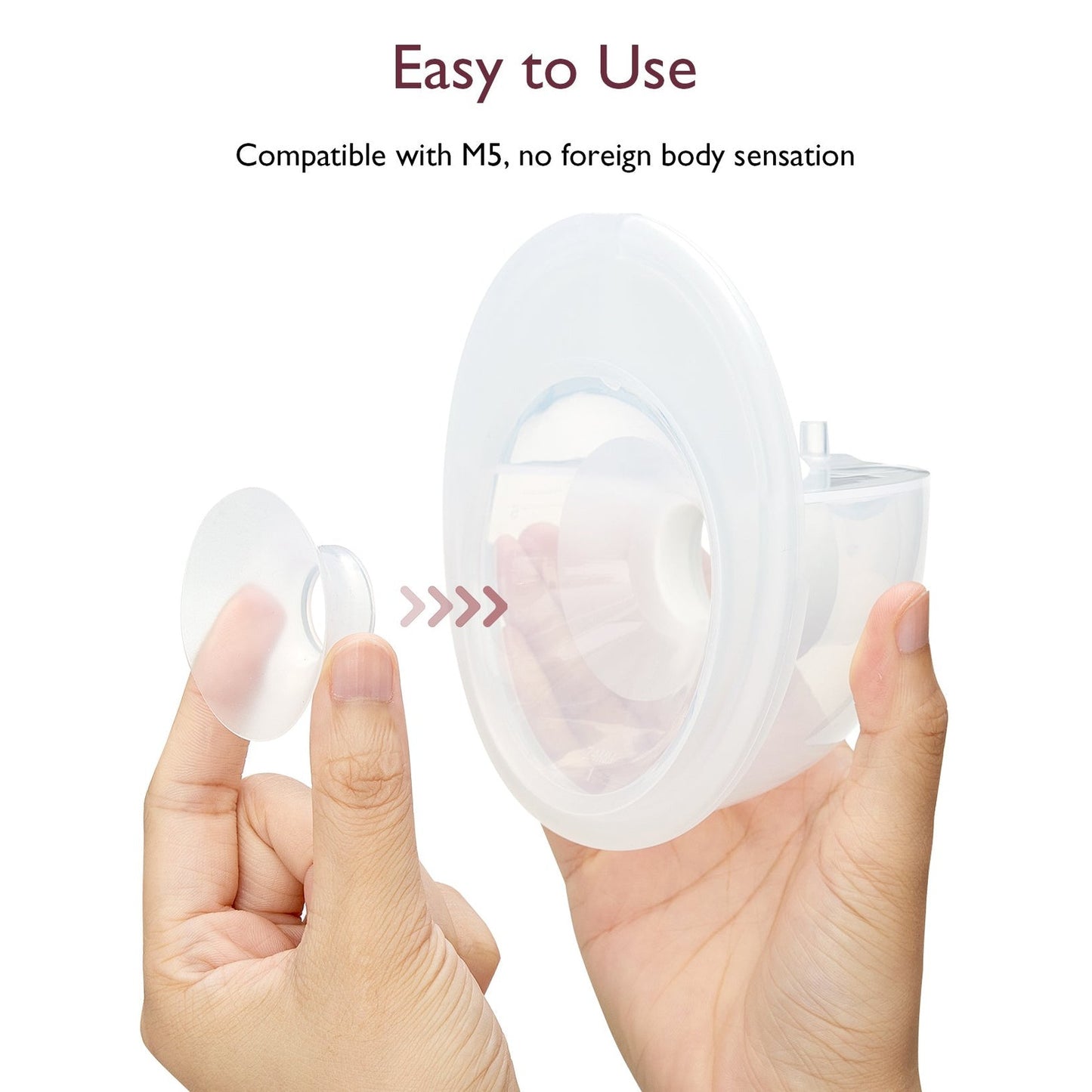Momcozy Breastfeeding Accessories Flange Insert For M5 Transparent (4 units)