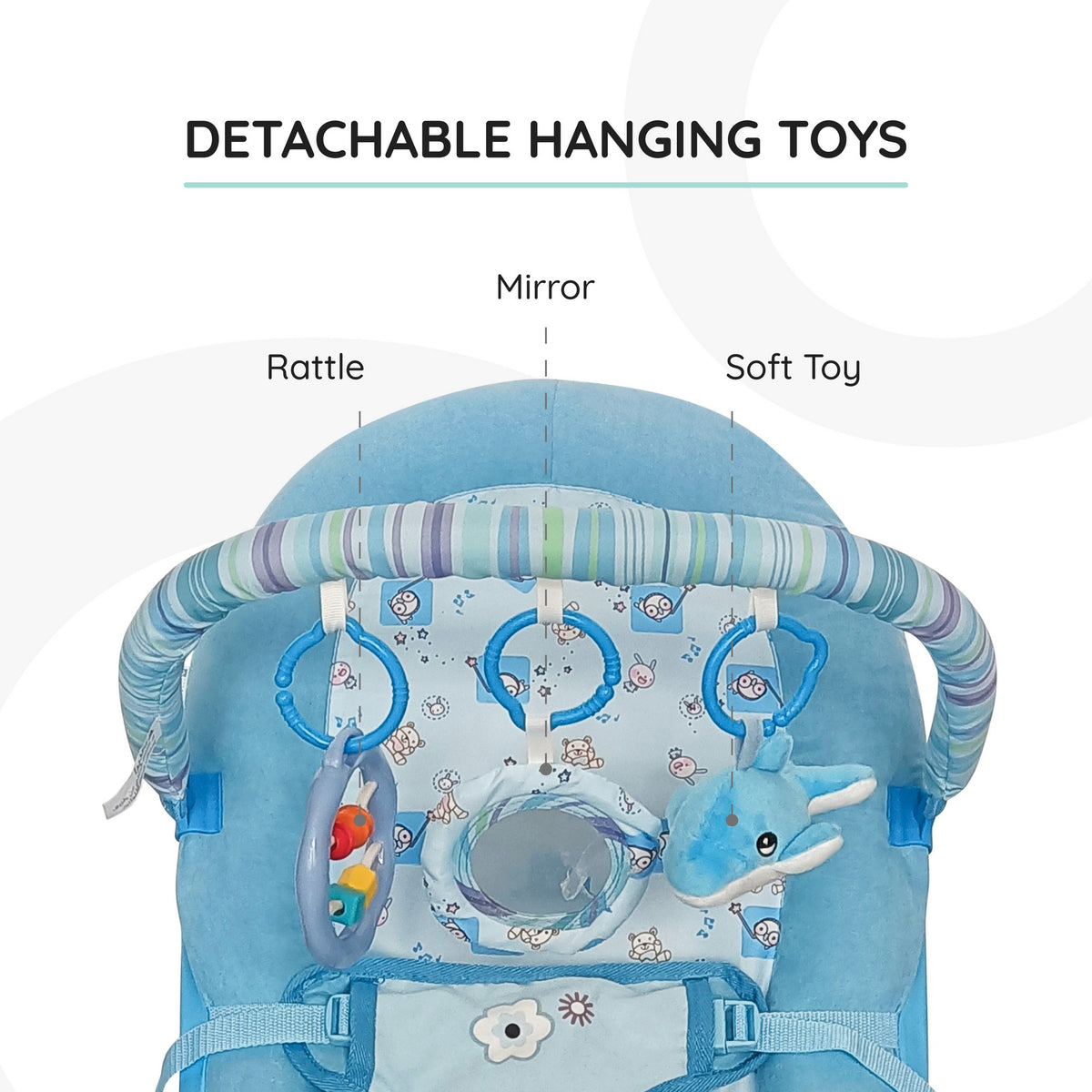 Moon Hip Hop Bouncer Blue Birth to 9 kg