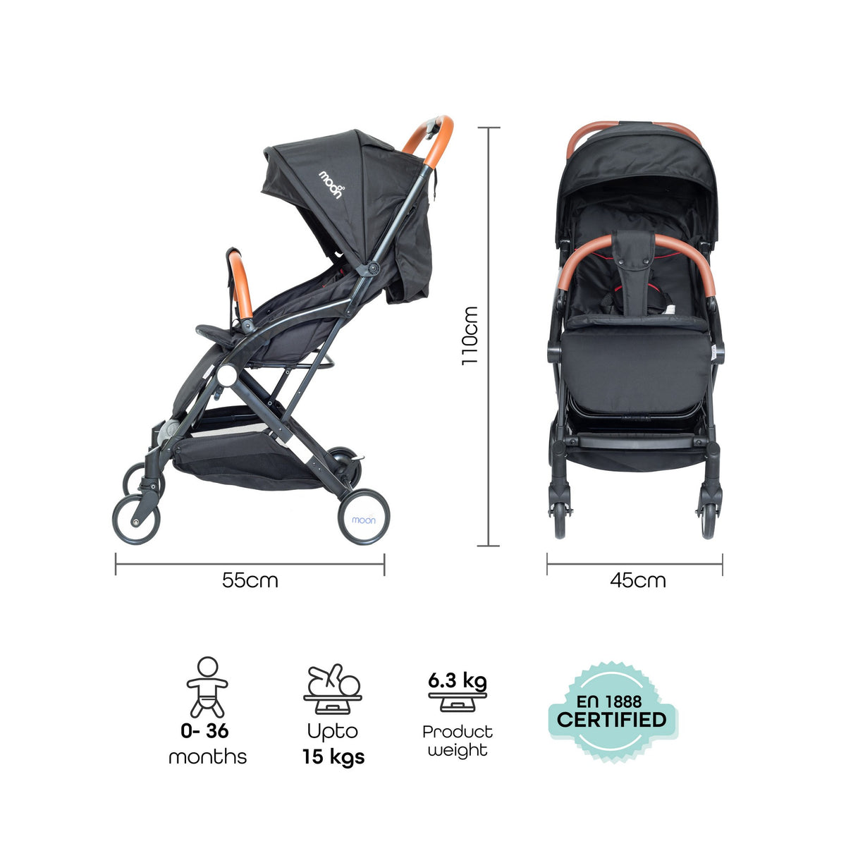 Moon Ritzi Stroller Birth to 18 kg - Open Box