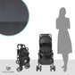 Moon Magnum Twin Stroller Black Birth to 15 kg - Open Box