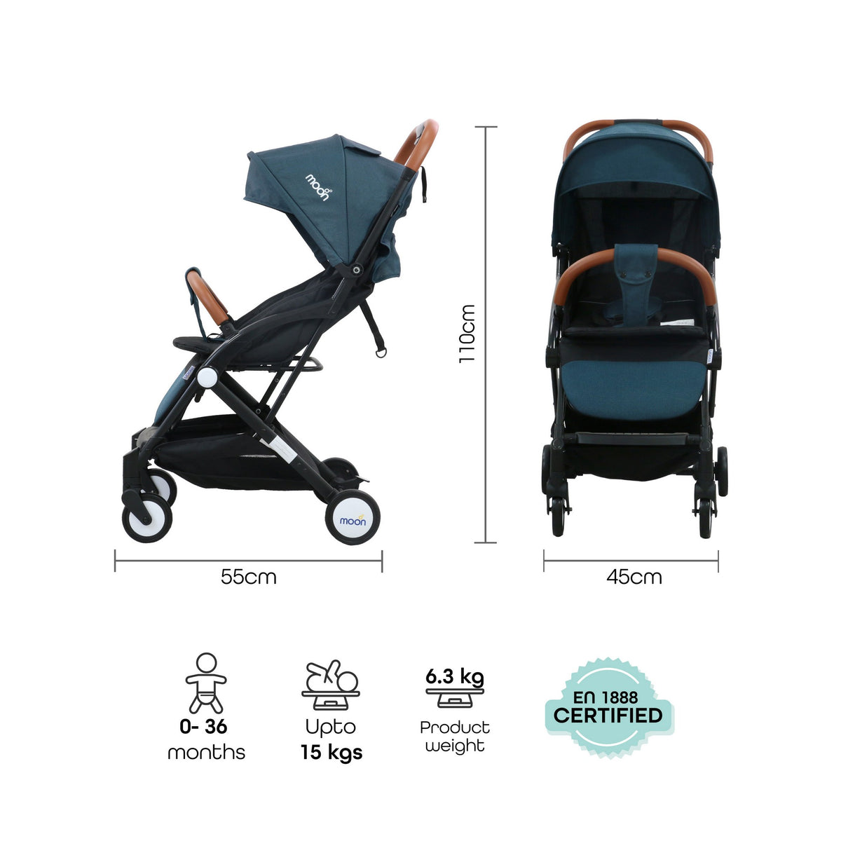 Moon Ritzi Stroller Birth to 18 kg - Open Box