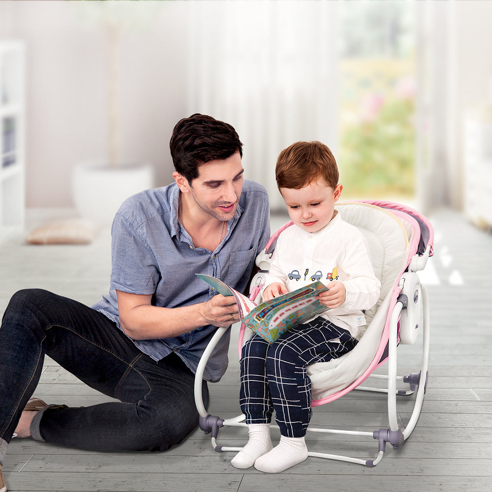 Mastela 5in1 Rocker & Bassinet || Fashion-Pink || Birth+ to 48months