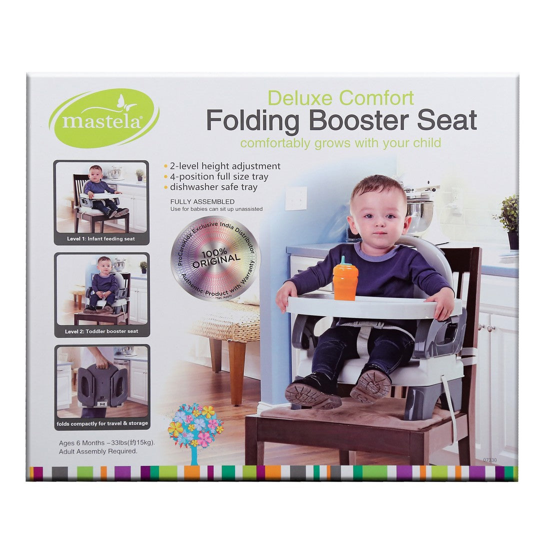 Mastela Folding Booster Seat || Fashion-Grey || 6months to 48months