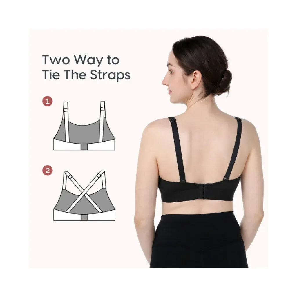 Momcozy Maternity Accessory YN08-Hands-Free Pumping Bra- Black