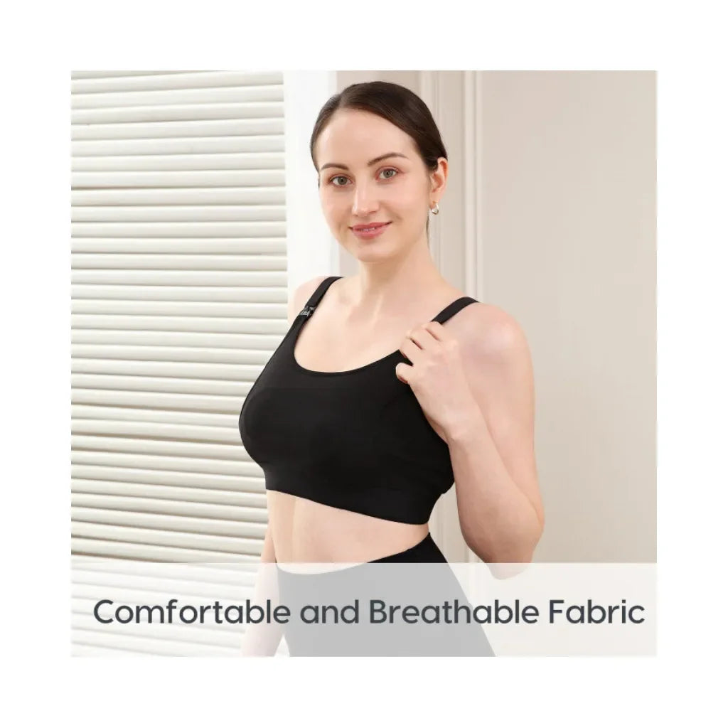 Momcozy Maternity Accessory YN08-Hands-Free Pumping Bra- Black