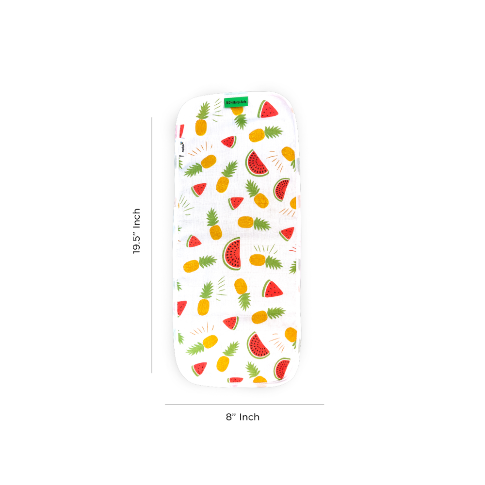 Nuluv Bamboo Cotton Baby Burp Cloth (White) - Pack of 2