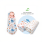 Nuluv Blue Whale Design Swaddle Wrap (0 to 6 Months) White