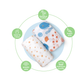 Nuluv Yellow Pineapple Swaddle Wrap (0 to 6 Months) White