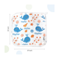 Nuluv Blue Whale Design Baby Wash Cloth (White) - Pack of 6