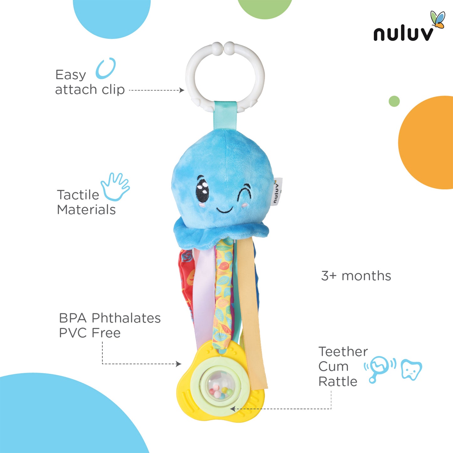 Nuluv Waves Octopus 3+ Months ( Multicolor)
