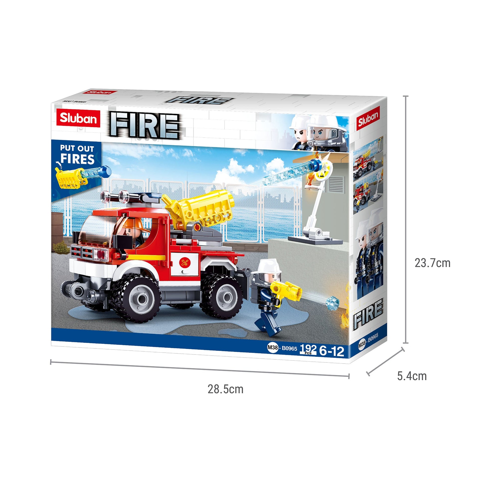 Playzu By Sluban Fire Engine Building Blocks Toys || 6years++