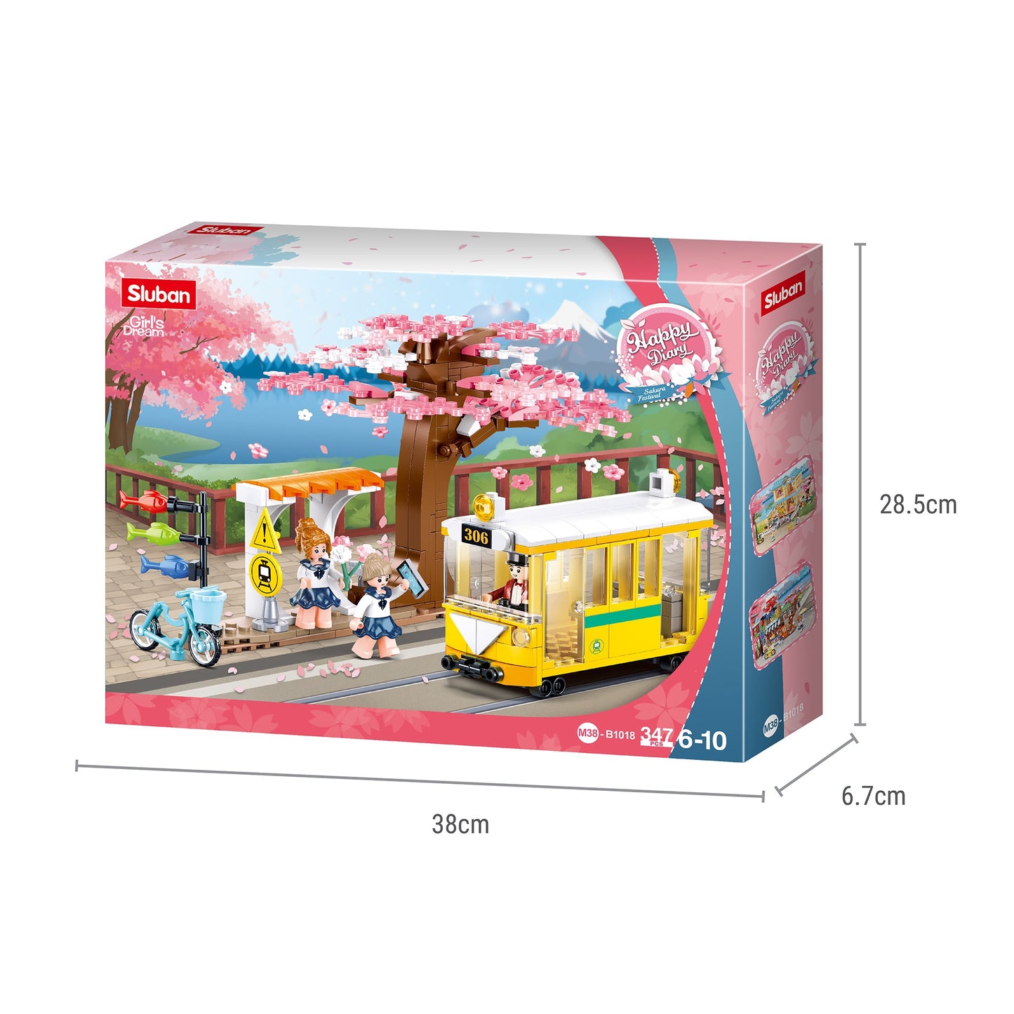 Playzu By Sluban Happy Diary Downtown Tram Building Blocks Toys || 6years++