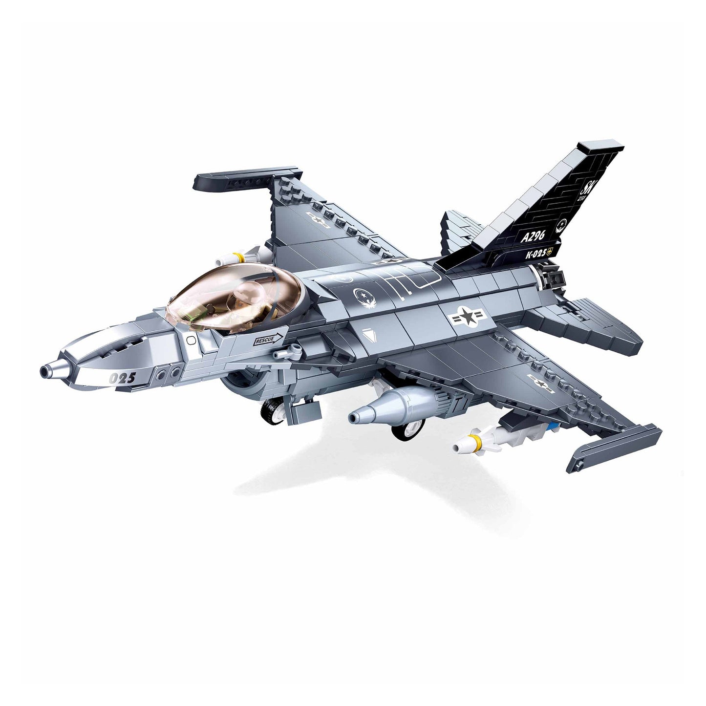 Playzu By Sluban ModelBricks-F-16C Falcon Fighter || 10years++