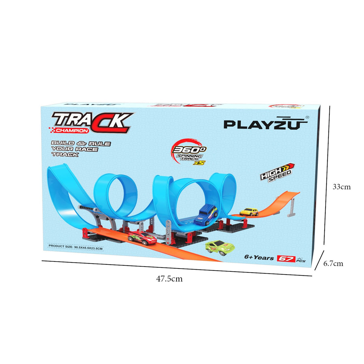 Playzu By Sluban Pull Back 5 Loop Track Set || 6years to 14 Years - Toys4All.in