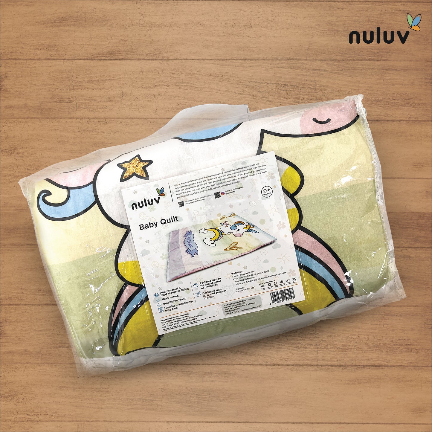 Nuluv Baby Quilt for Newborns