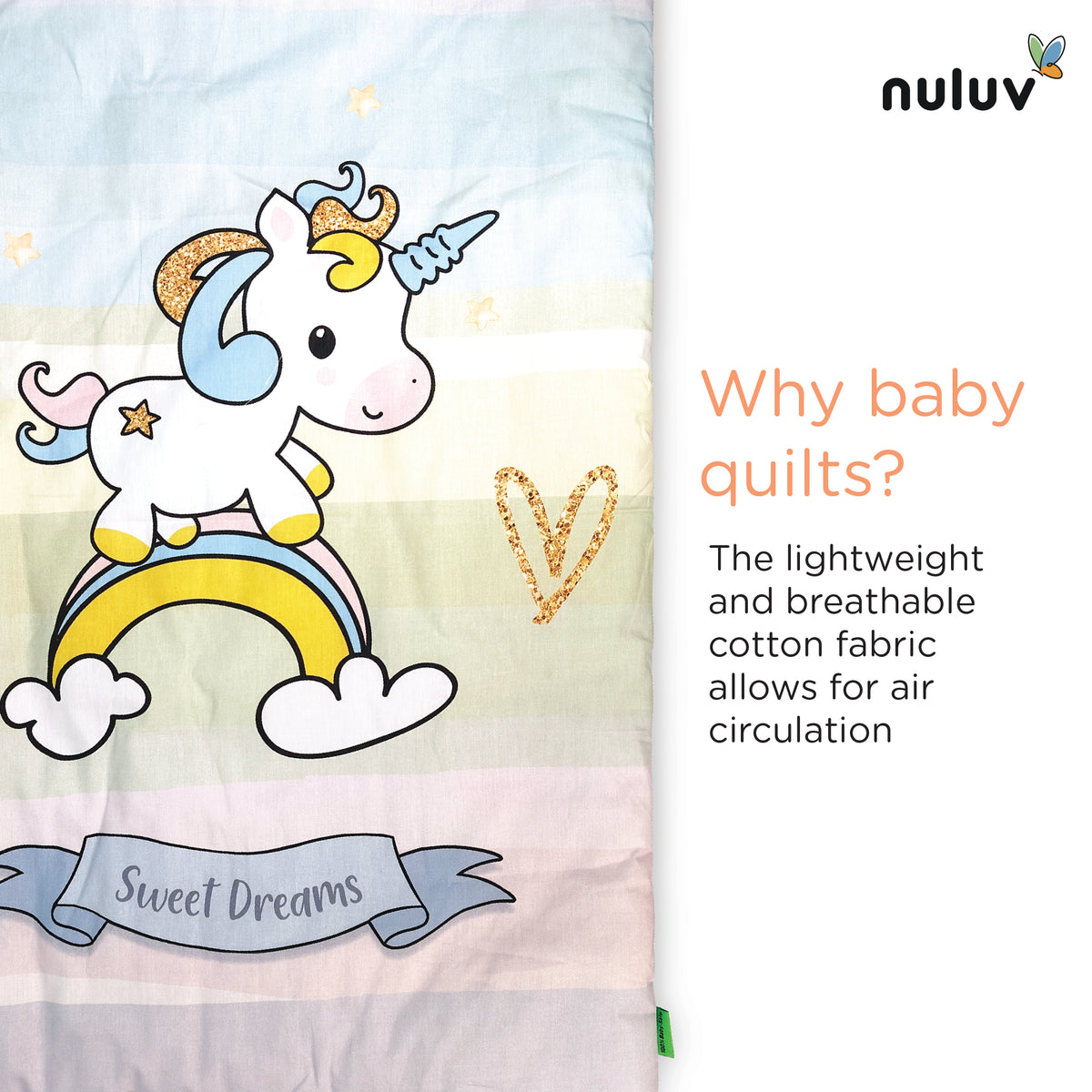 Nuluv Baby Quilt for Newborns