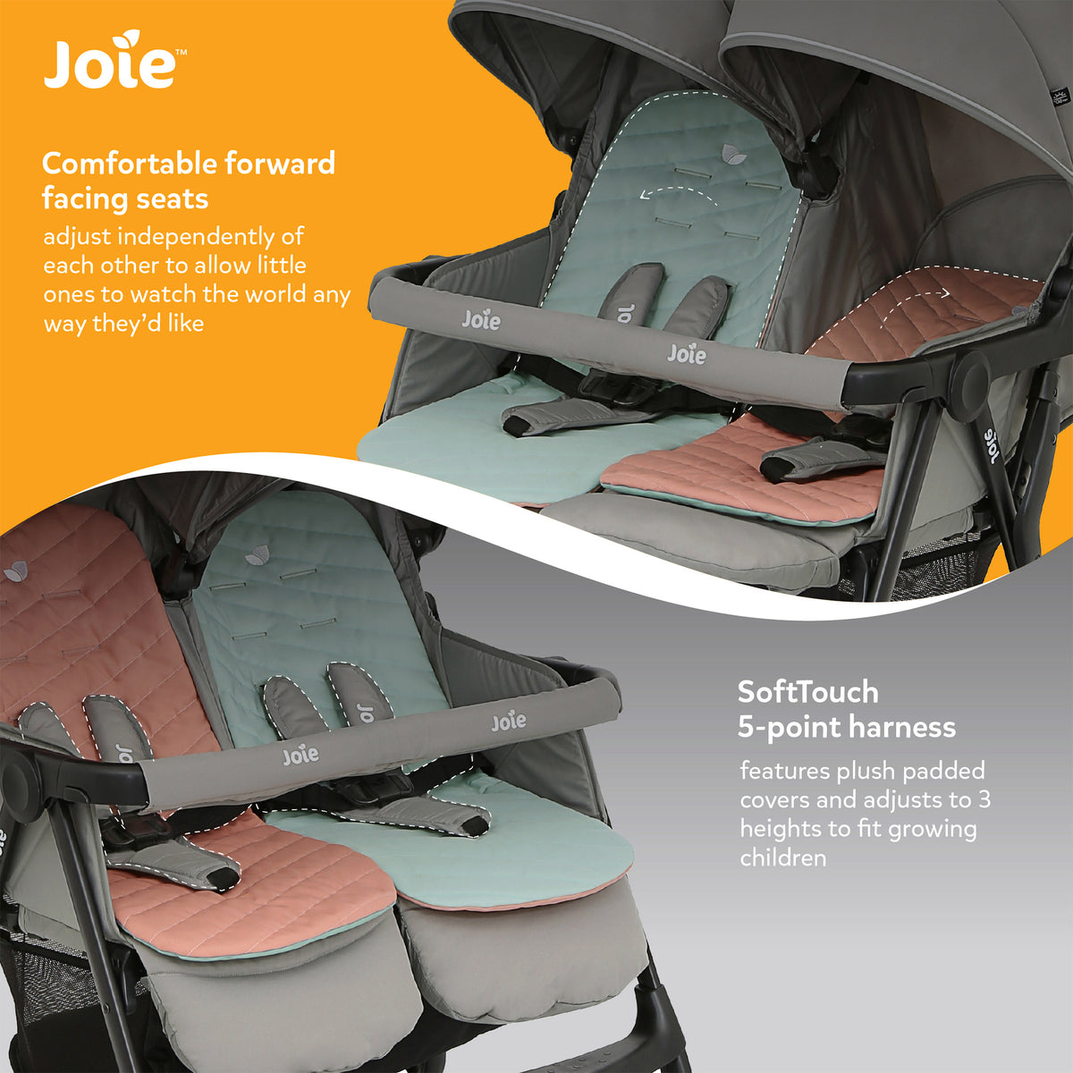 Joie Aire Twin Stroller (Birth to 36 Months)