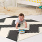 Skip Hop Black & Cream Color Playspot Geo Foam Tiles || Birth+ to 24months || Distress Box