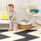 Skip Hop Black & Cream Color Playspot Geo Foam Tiles || Birth+ to 24months || Distress Box