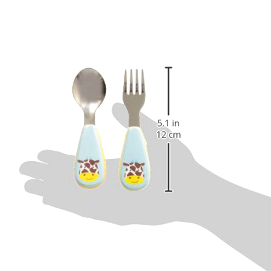 Skip Hop Zoo Utensils Fork &amp; Spoon Giraffe (3Months to 36Months) - Toys4All.in
