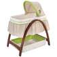 Summer Infant Bentwood Bassinet With Motion || Fashion-White & Green || Used for Birth+ To 6months || Distress Box
