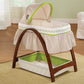 Summer Infant Bentwood Bassinet With Motion || Fashion-White & Green || Used for Birth+ To 6months || Distress Box