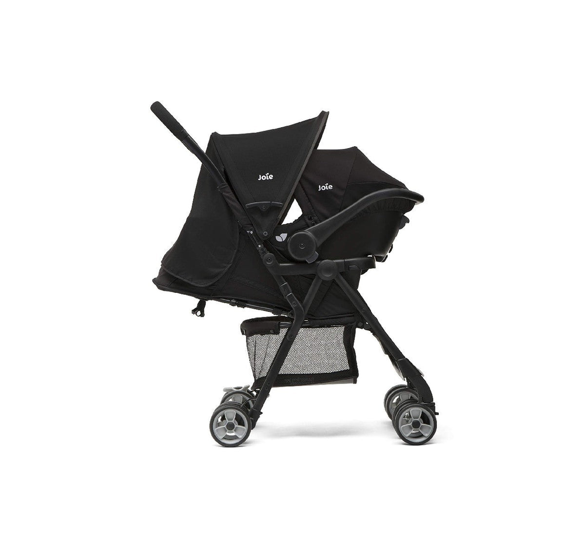 Joie i-Juva Step Travel System lightweight stroller with i-Juva infant car seat in Black - view 4