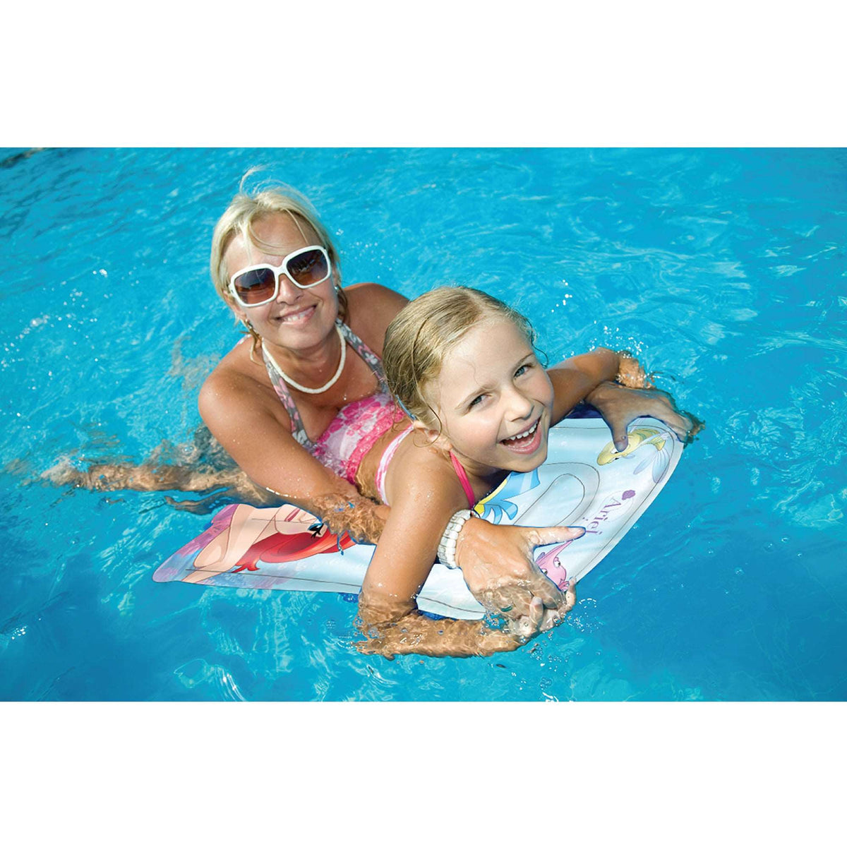 Disney Princess Inflatable Surf Board, Lightweight Portable Boogie Boards with Handles Soft Surfboards for Learning to Swim, Pool Floating, Swimming Floats || 3-8 Years - Toys4All.in