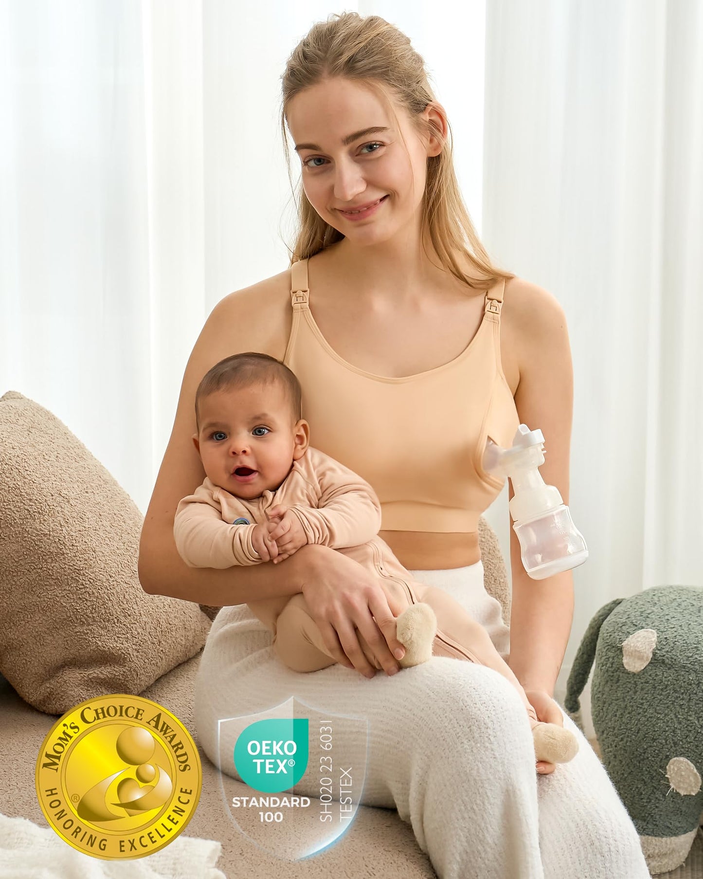Momcozy Maternity Accessory YN08-Hands-Free Pumping Bra - Skin