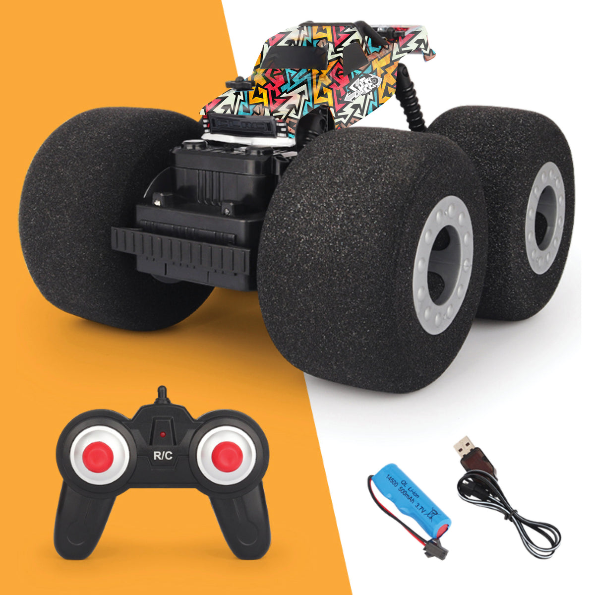 Playzu Soft Wheel R/C Stunt Car || 6years+