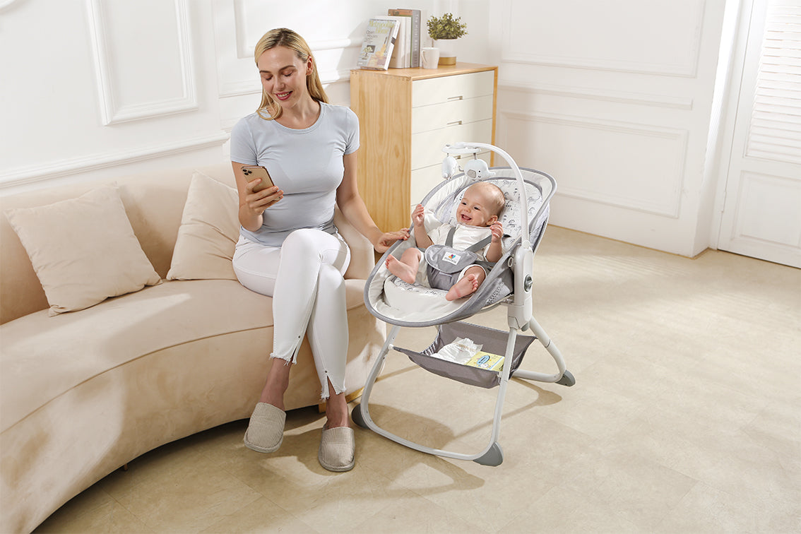 Mastela 6in1 Multi-Function Bassinet, Bouncer and Rocker-Birth to 36months - Toys4All.in