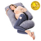 Momcozy Maternity Accessory F shape Maternity pillow with Air Layer Cover Grey