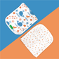 Nuluv Blue Whale Design Burp Cloth (White) - Pack of 2