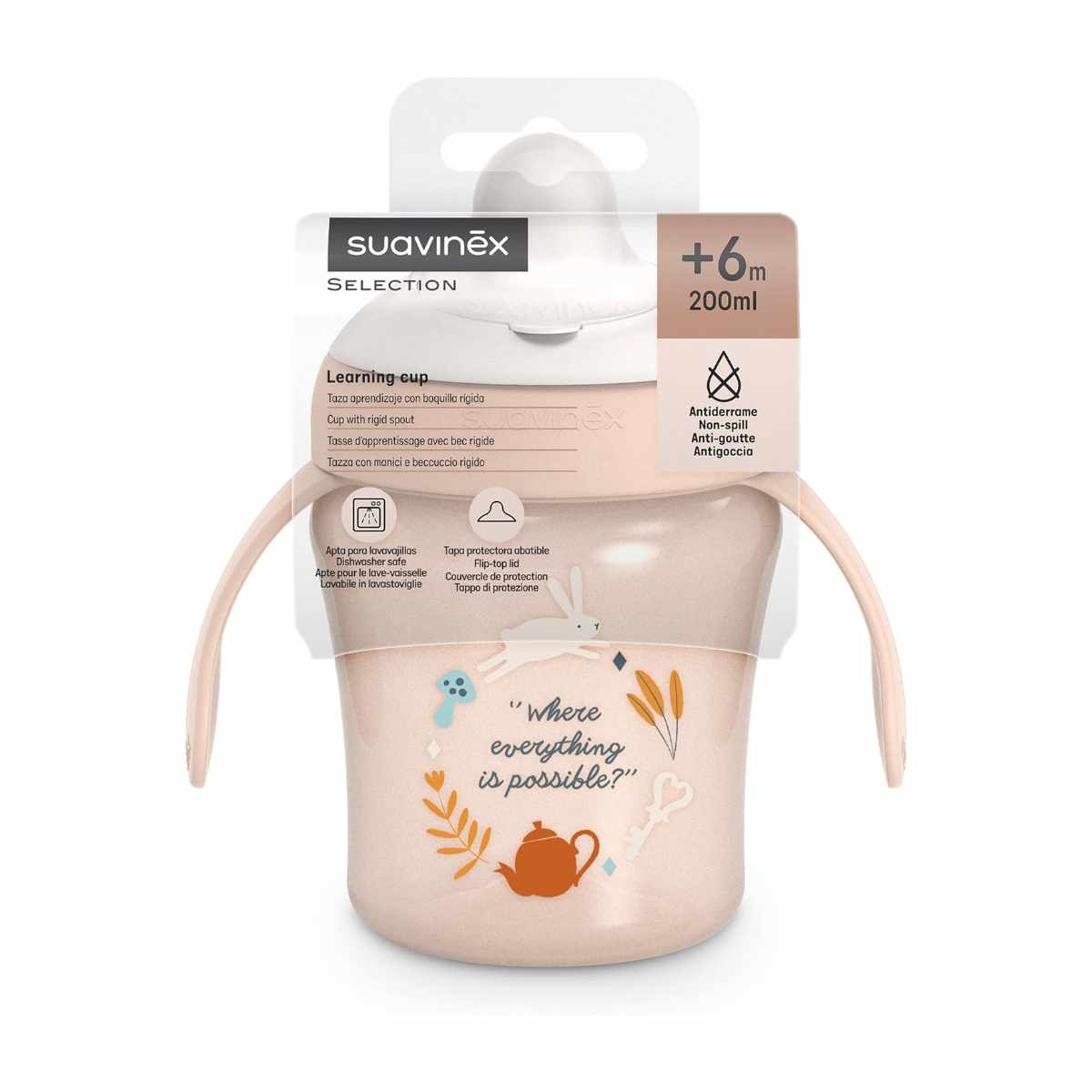 Suavinex Wonderland Learning Cup with Anti-Spill Spout & Removable Handles (6-18 Months) - Suavinex baby product