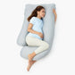Momcozy Maternity Accessory G Shaped Cooling Fabric Pregnancy Pillow Grey